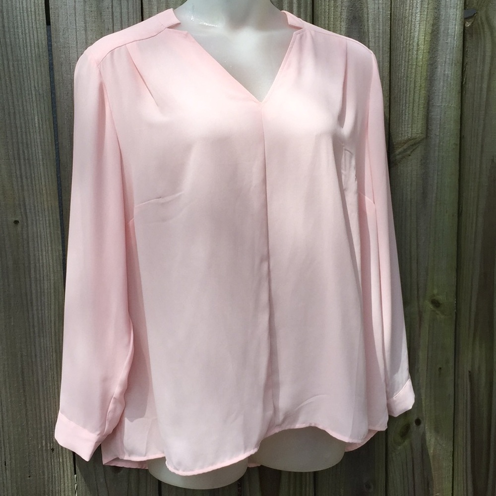 NWT Talbots Slightly Sheer Blush Pink Blouse 2X